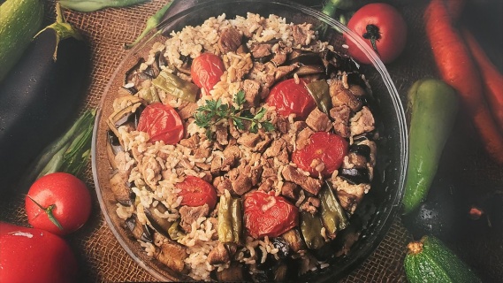 Patlıcanlı Pilav