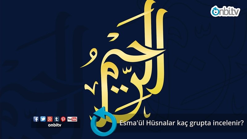 Esma'ül Hüsnalar kaç grupta incelenir?