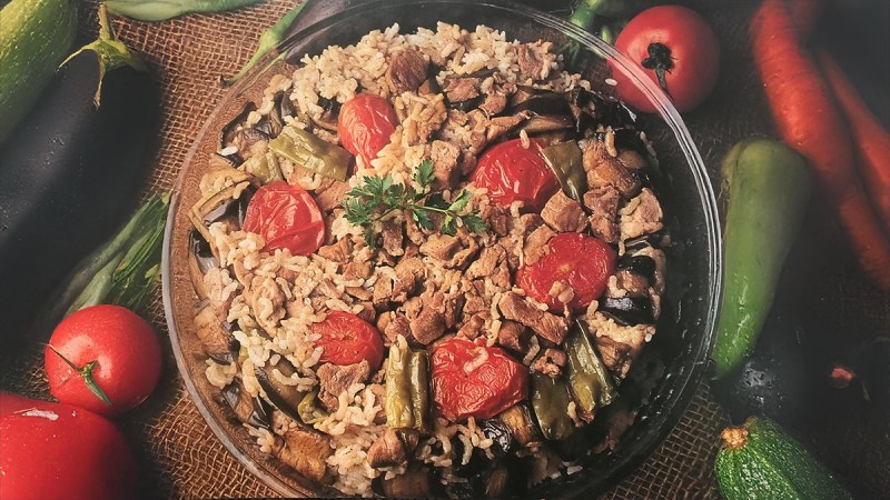 Patlıcanlı Pilav